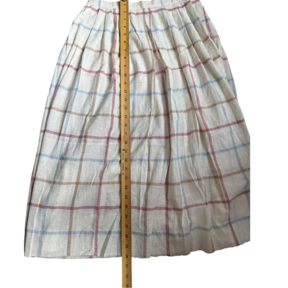 VTG 60s USA Made plaid Bohemian /beach lightweight‎ Maxi skirt sz Medium - Picture 7 of 7